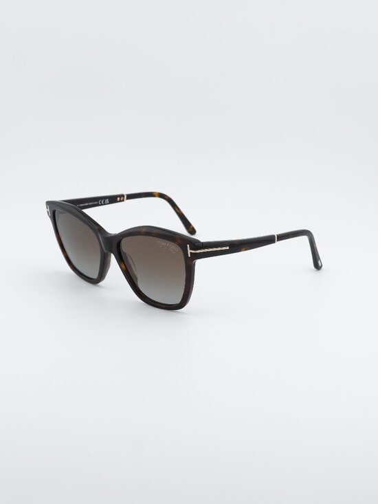 Tom Ford Lucia FT1087 52H Sunglasses Havana Cat Eye Frame, Brown Polarized Lens main image 10
